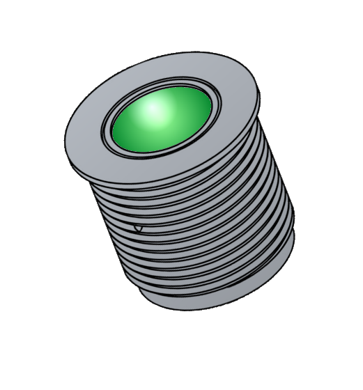 HABI Button configured with green status light